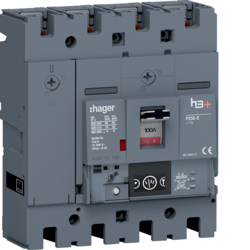 HET101NR Leistungsschalter h3+ P250 Energy 4P4D N0-50-100% 100A 70kA FTC