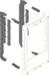 Zeichnung Abdeckung, NH-Sicherungslasttrennschalter, Sammelschienenträger, Abstand 60 mm, h450 Kunststoff